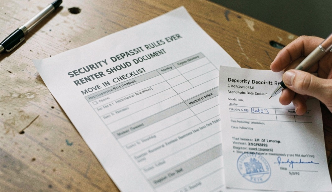 Tenant Rights: an editorial desk arranged around practical document questions